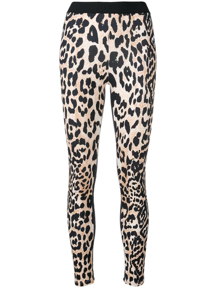 Paco Rabanne Leopard Print Leggings - Brown