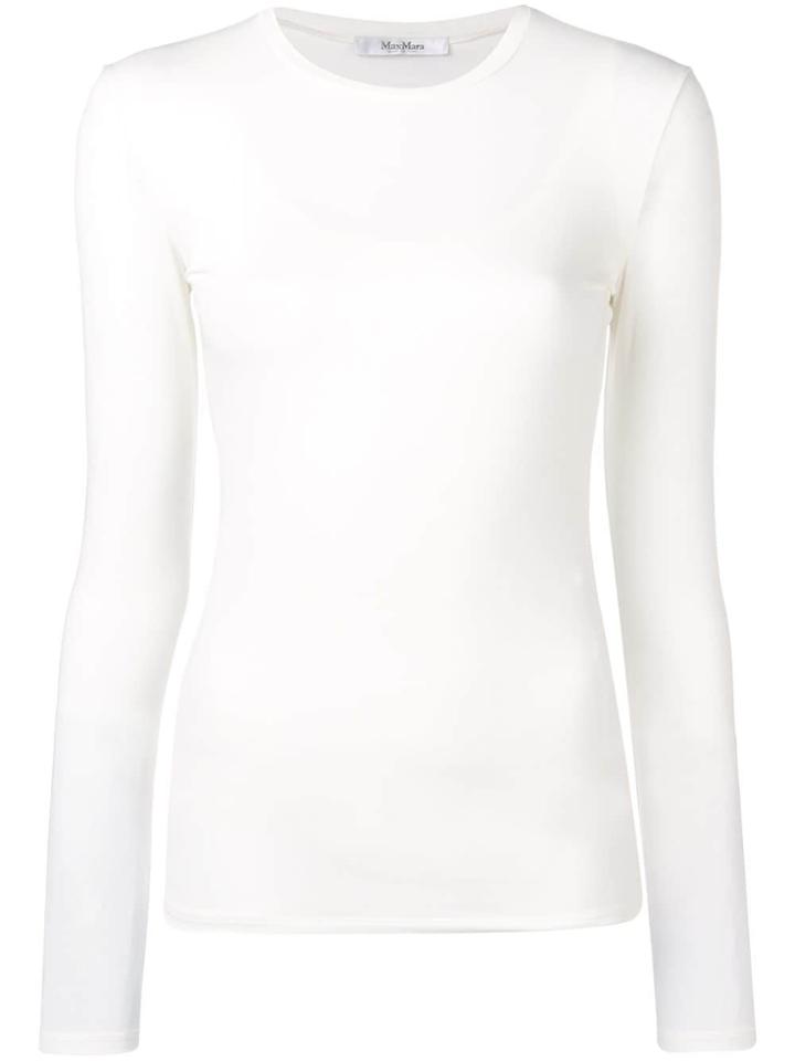 Max Mara Longsleeved T-shirt - White