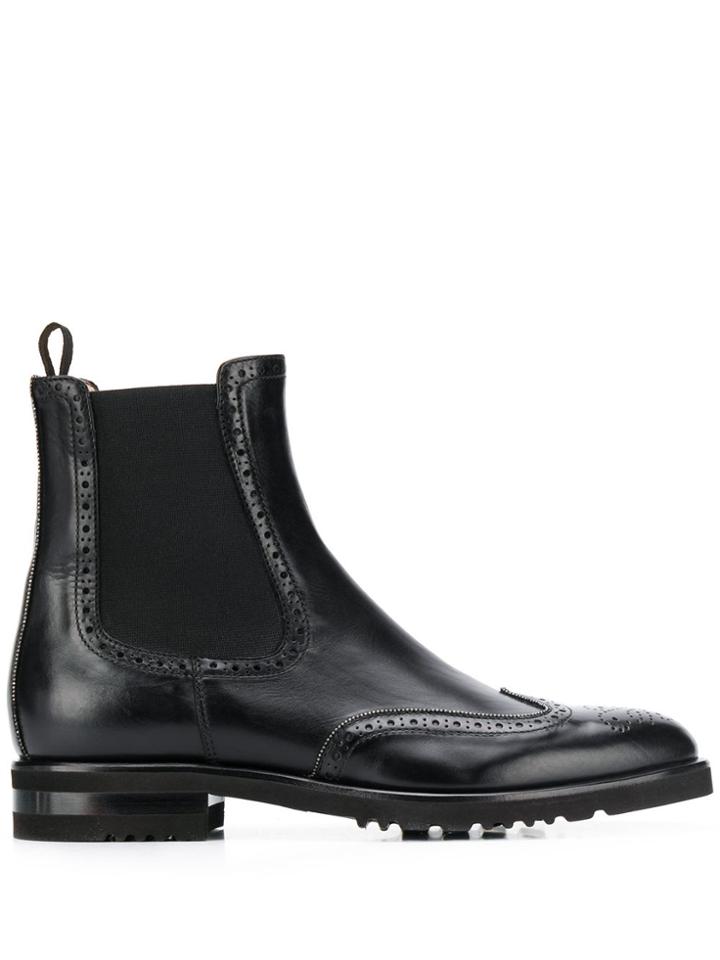 Fabiana Filippi Brogue-style Chelsea Boots - Black