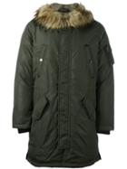 Diesel 'w-asily' Military Parka, Men's, Size: Small, Green, Polyester/polyamide