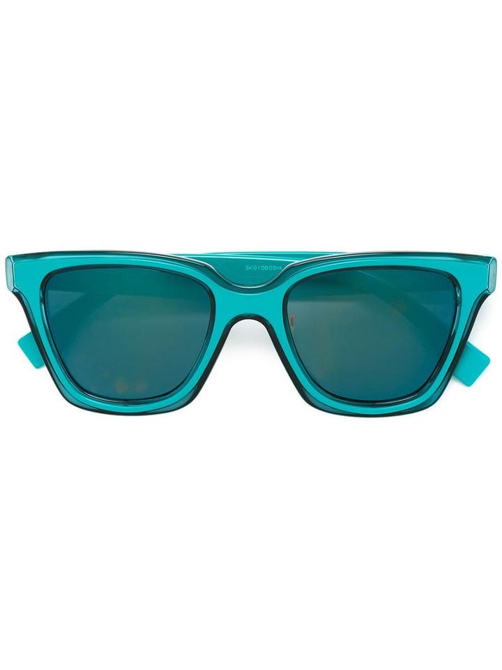 Fendi Square Frame Sunglasses, Women's, Blue, Acetate