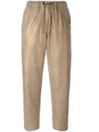 Brunello Cucinelli Loose-fit Joggers, Women's, Size: 40, Nude/neutrals, Leather/acetate/polyester
