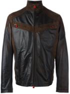 Kiton Zipped Panelled Leather Jacket