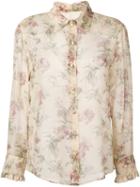 Philosophy Di Lorenzo Serafini Floral Print Shirt, Women's, Size: 44, Nude/neutrals, Silk