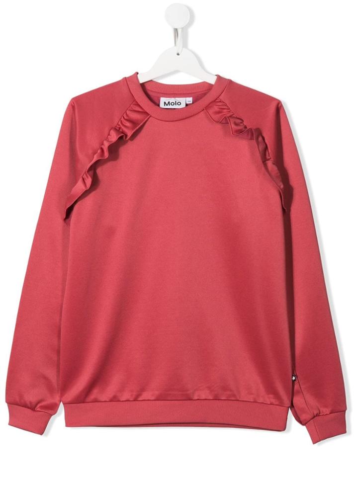 Molo Kids Frilled Jersey Sweatshirt - Pink