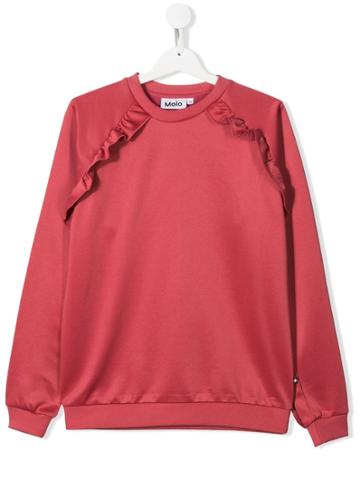 Molo Kids Frilled Jersey Sweatshirt - Pink