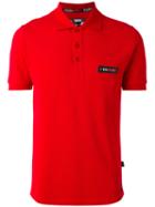 Plein Sport Chest Patch Polo Shirt, Men's, Size: Medium, Red, Cotton