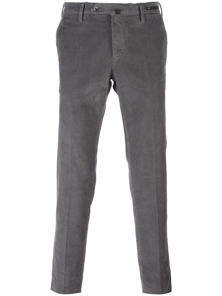Pt01 Slim-fit Trousers, Men's, Size: 52, Grey, Cotton/spandex/elastane