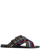 Sonia Rykiel Cross Buckle Flat Sandals - Black