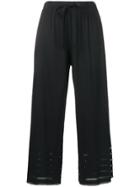 Pleats Please By Issey Miyake Micro Pleated Cropped Trousers - Black