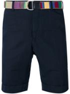 Pt01 - Belted Tailored Shorts - Men - Cotton/linen/flax - 52, Blue, Cotton/linen/flax