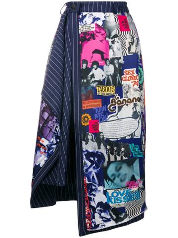 Marco Rambaldi Collage Print Skirt - Blue