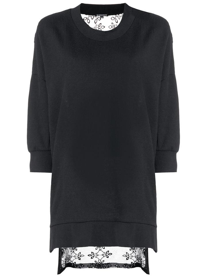 Ann Demeulemeester Oversized Sheer Back Sweatshirt - Black