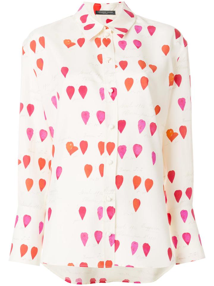 Alexander Mcqueen Petal Print Blouse - Nude & Neutrals