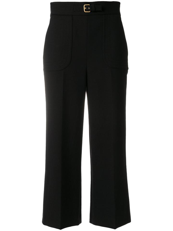 Red Valentino Buckle Detail Trousers - Black