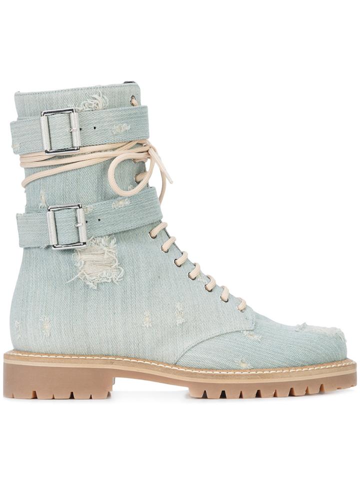 Alexandre Vauthier Lace Up Boots - Blue