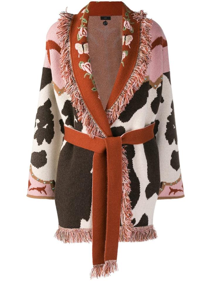 Alanui Cow Cashmere Cardigan - Brown