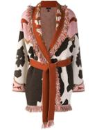 Alanui Cow Cashmere Cardigan - Brown