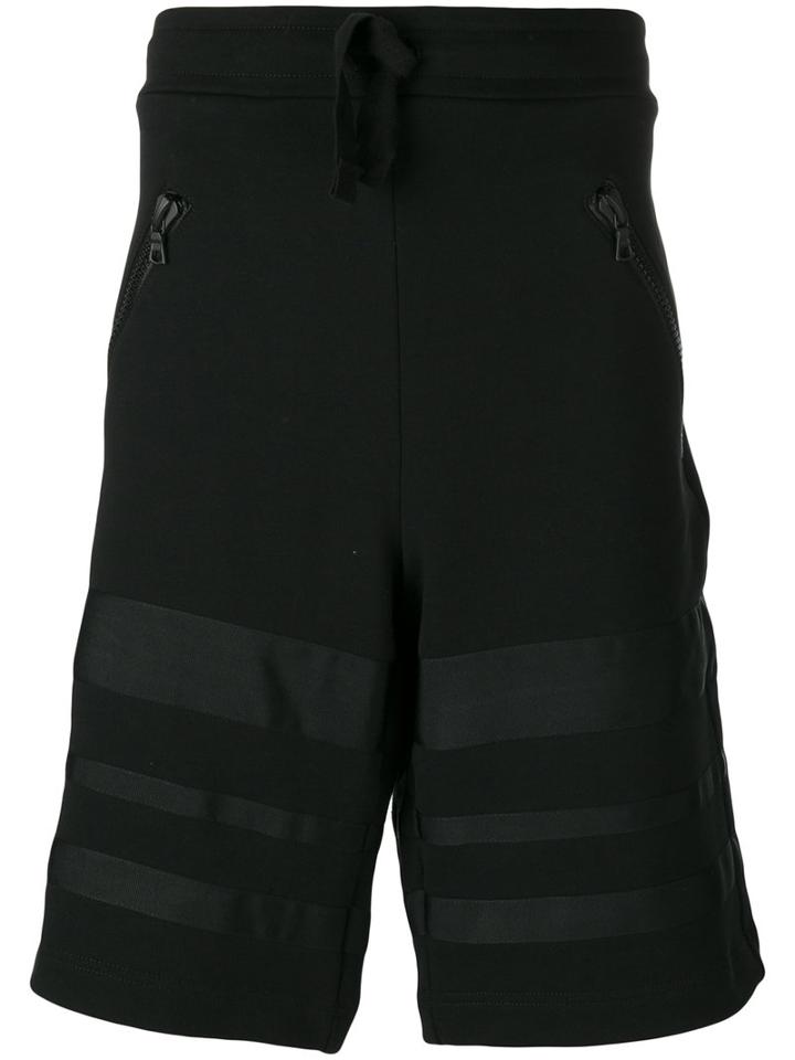 Christopher Raeburn Drawstring Track Shorts, Men's, Size: Large, Black, Cotton/polyester
