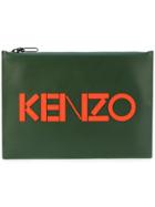 Kenzo Kenzo Appliquéd Clutch - Green