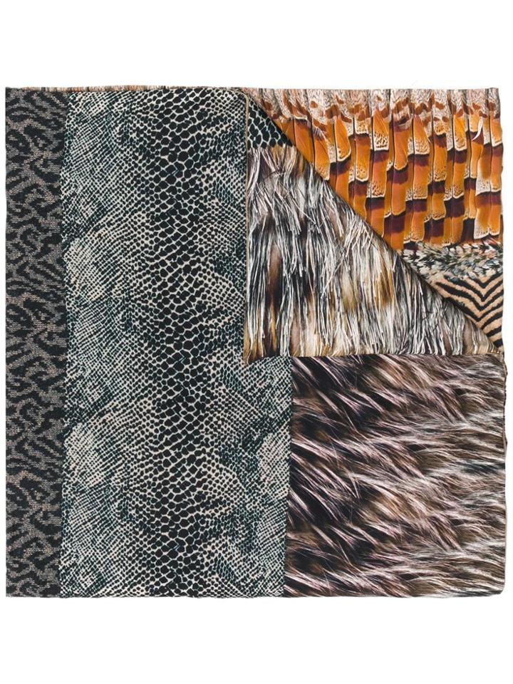 Pierre-louis Mascia Clash Print Scarf - Neutrals