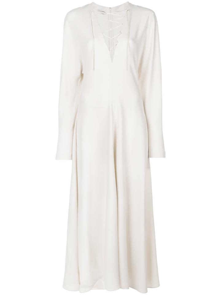 Stella Mccartney Longsleeved Flared Dress - Nude & Neutrals