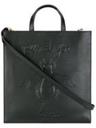 Gucci Blind For Love Bee Embossed Tote, Men's, Black, Leather