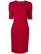 Dolce & Gabbana Cropped Sleeve Shift Dress - Red