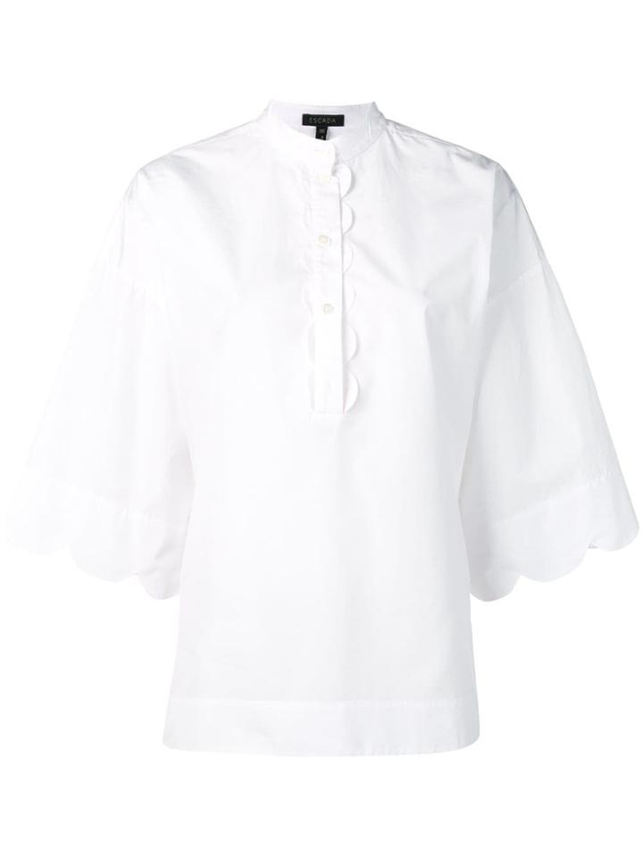 Escada Scallop Trim Shirt - White