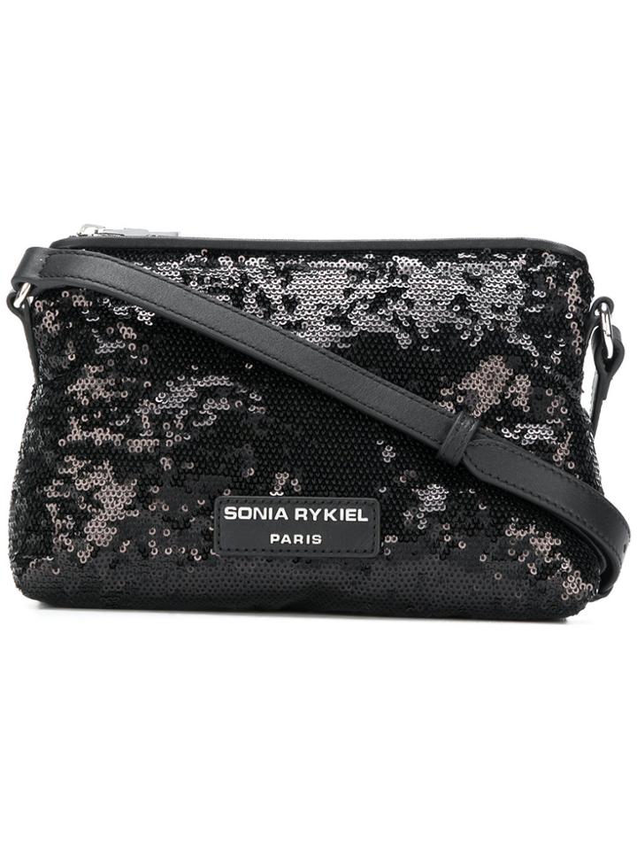 Sonia Rykiel Sequin Shoulder Bag - Black
