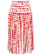 Reinaldo Lourenço Printed Skirt, Women's, Size: 36, White, Silk