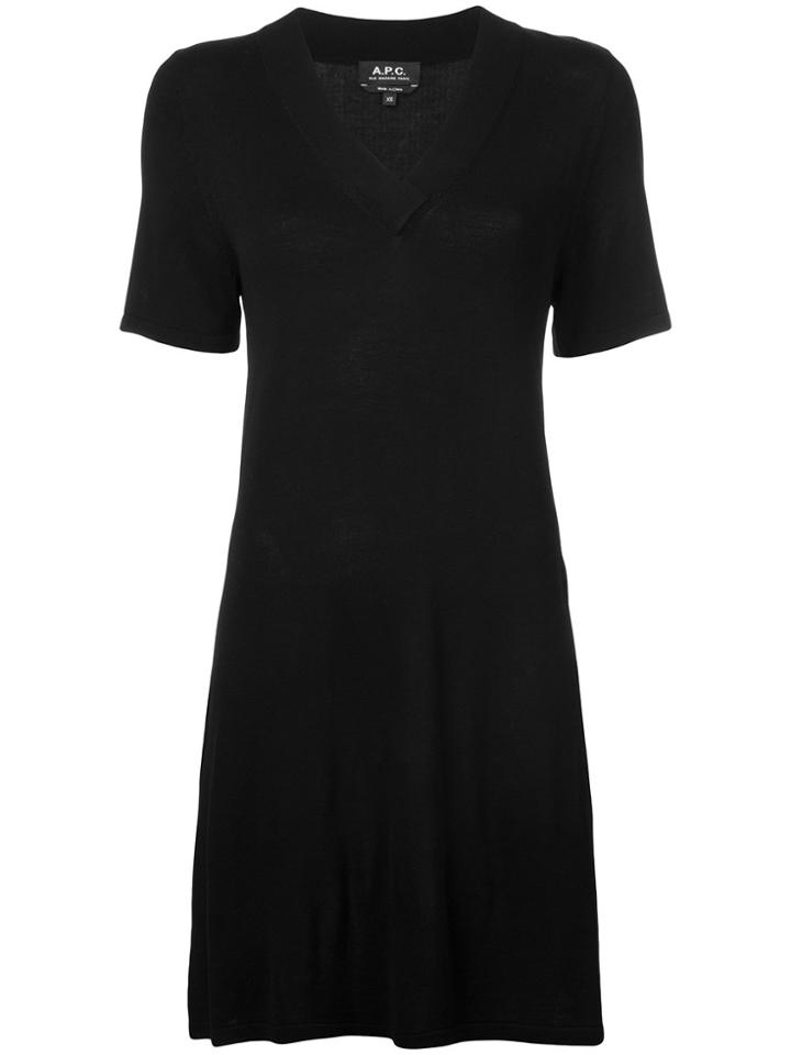 A.p.c. V-neck Dress - Black
