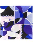 Emilio Pucci Alex Print Silk And Cashmere Scarf - Blue