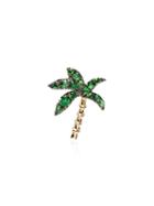 Yvonne Léon 18kt Gold And Tsavorite Palm Tree Earring
