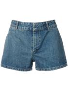 A.p.c. - High Waist Denim Shorts - Women - Cotton - 40, Blue, Cotton