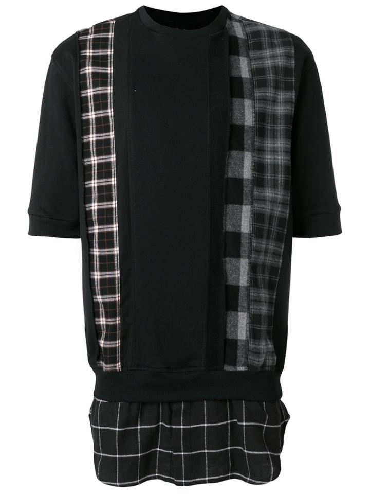 3.1 Phillip Lim Tartan Contrast Sweatshirt - Black