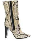 Philosophy Di Lorenzo Serafini Tall Snake Embossed Boots - Neutrals