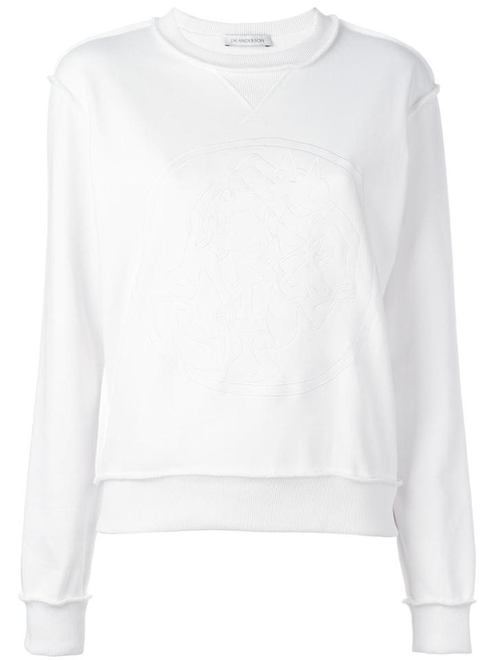 Jw Anderson Embroidered Sweatshirt - White