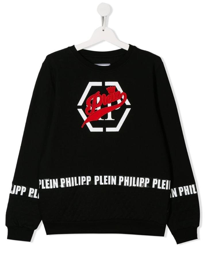 Philipp Plein Junior Teen Logo Band Jumper - Black