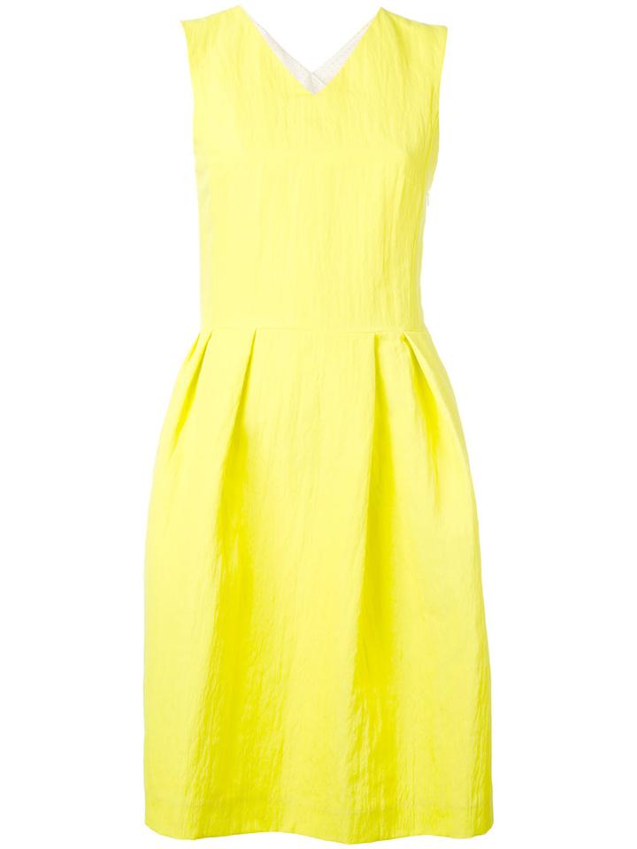 Ps By Paul Smith - Flared Dress - Women - Cotton/nylon/viscose - 40, Yellow/orange, Cotton/nylon/viscose