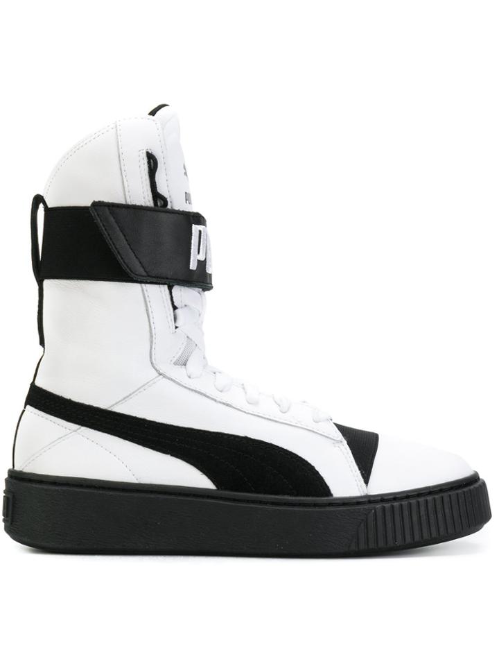 Puma Two Tone Hi-top Sneakers - White