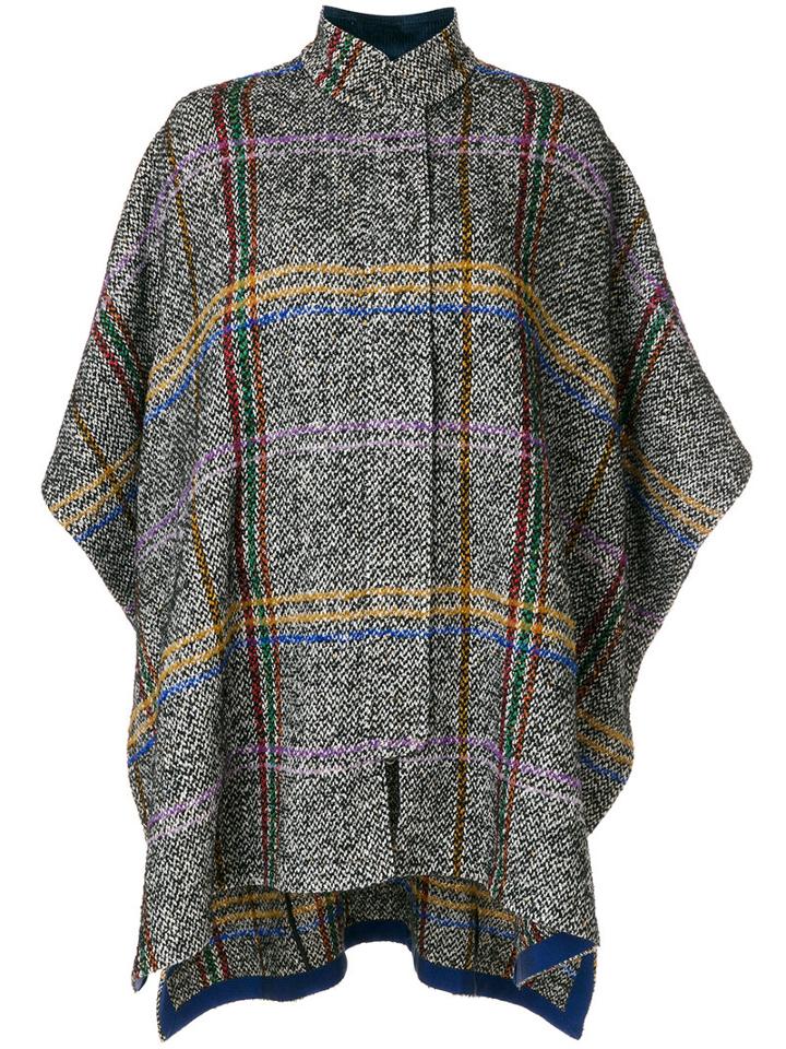 Etro - Plaid Cape - Women - Silk/cotton/viscose/polyimide - 40, Silk/cotton/viscose/polyimide