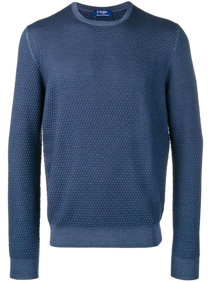 Barba Textured Jumper - Blue