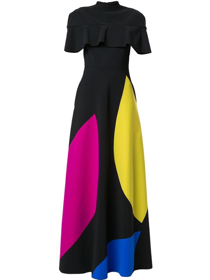 Greta Constantine Kozaki Cape Gown - Black