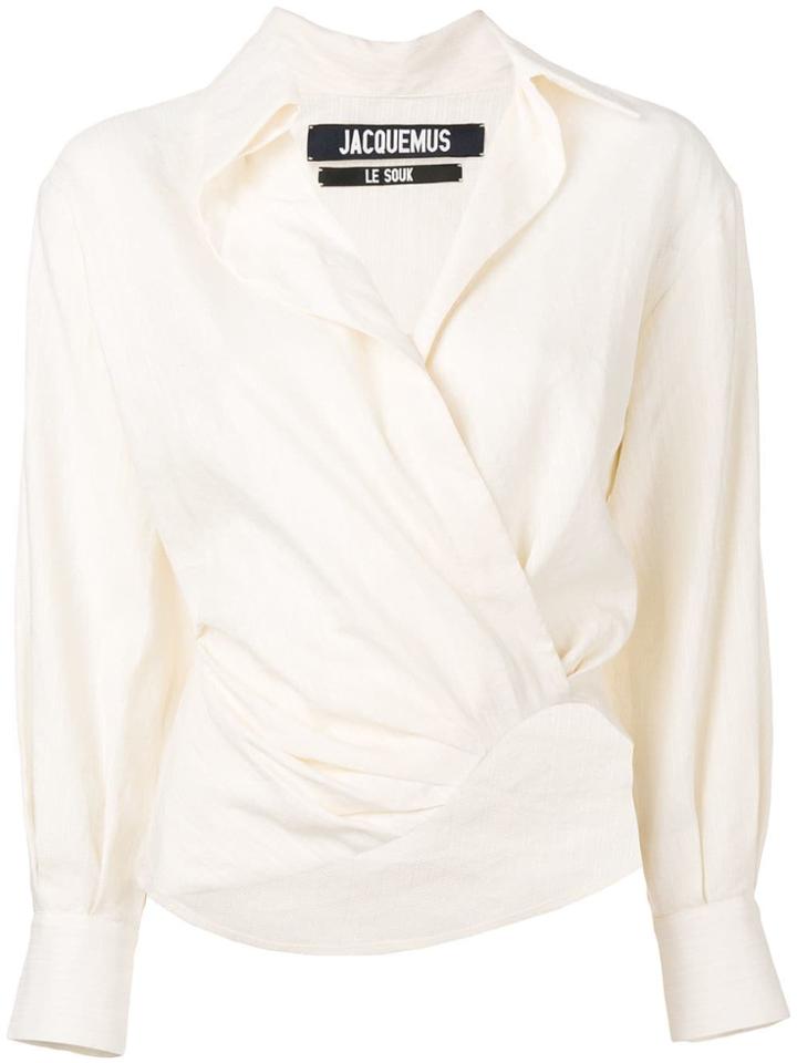 Jacquemus Asymmetric Hem Blouse - Nude & Neutrals