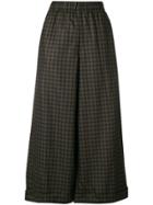 Daniela Gregis Checked Wide Leg Trousers - Blue