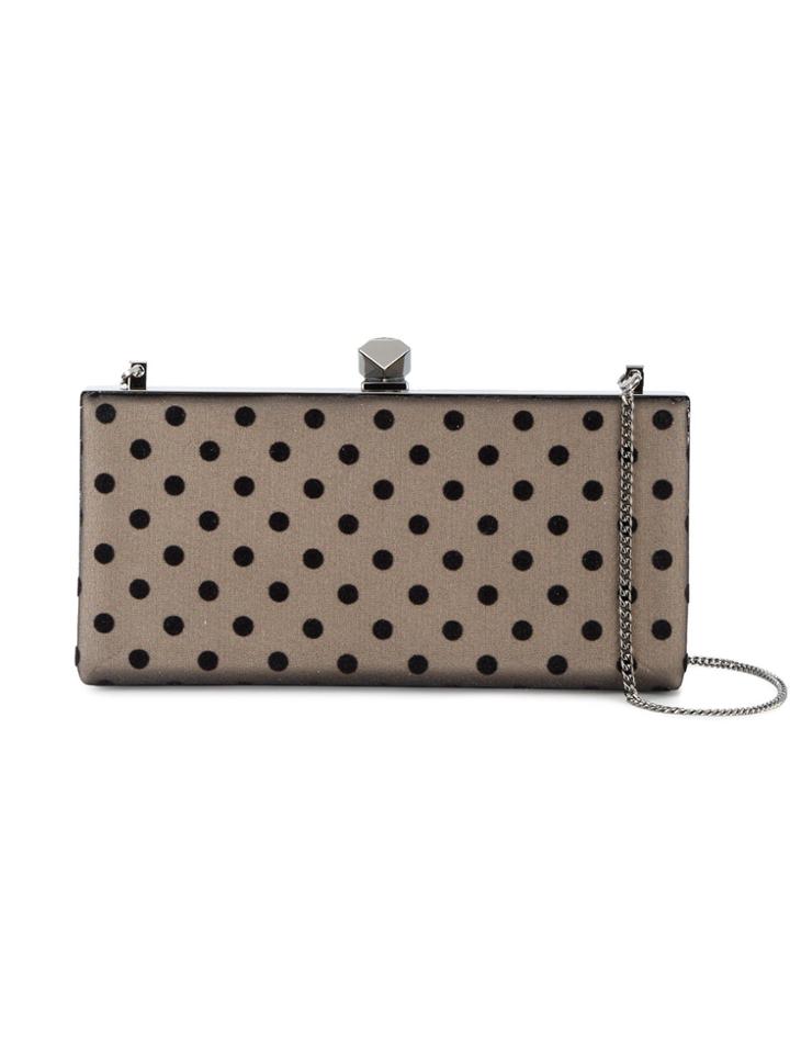 Jimmy Choo Celeste Polka Dot Clutch - Grey