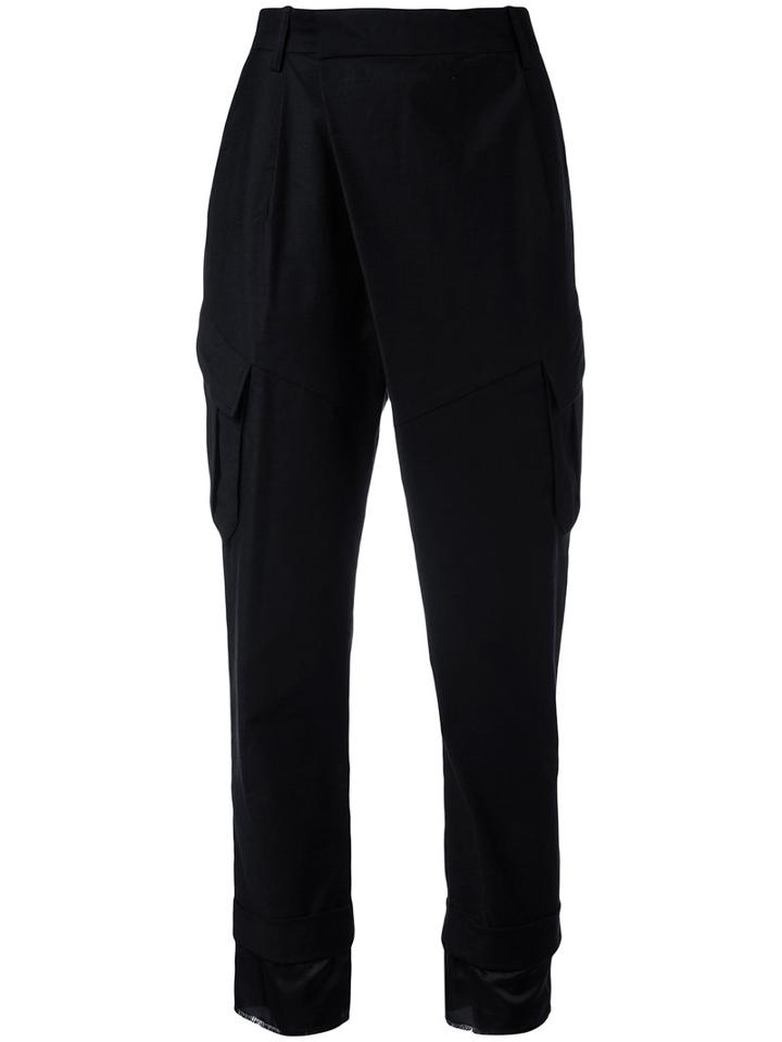 A.f.vandevorst - Cropped Pants - Women - Cotton/spandex/elastane/viscose - 42, Black, Cotton/spandex/elastane/viscose