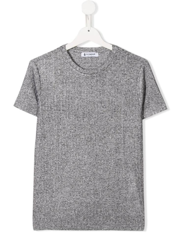 Dondup Kids Ribbed Knit T-shirt - Blue