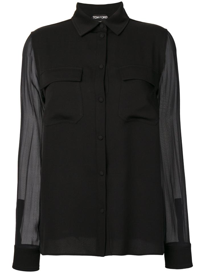 Tom Ford Georgette Shirt - Black